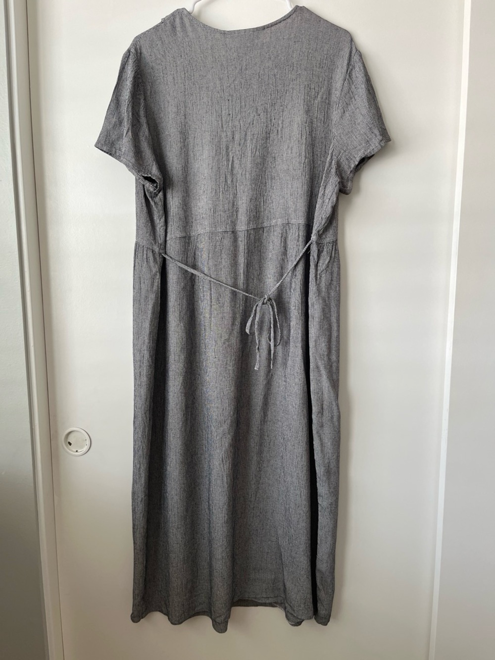 Vintage Motherhood Maternity Dress-Small Black and White Plaid Print - Picture 4 of 4